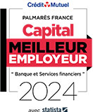 Crédit Mutuel - Palmarès France Capital - Meilleurs employeurs 2024 - Banques et services financiers - 2024 avec satista